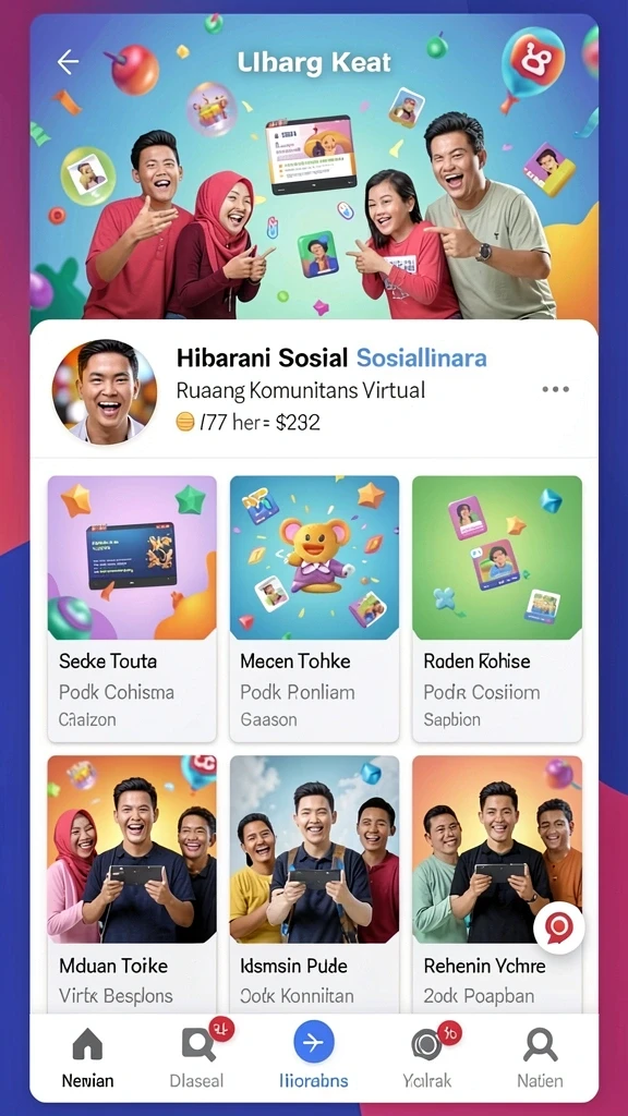 lusa777 - Tampilan antarmuka yang sederhana dan menarik.