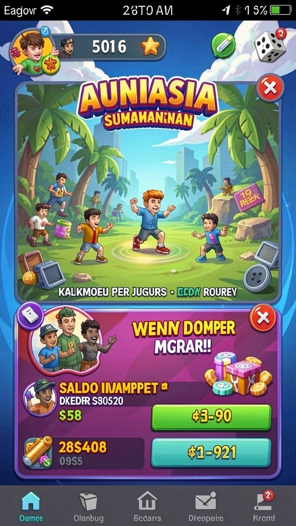 t9999 - Tangkapan layar yang memperlihatkan tampilan menu permainan.