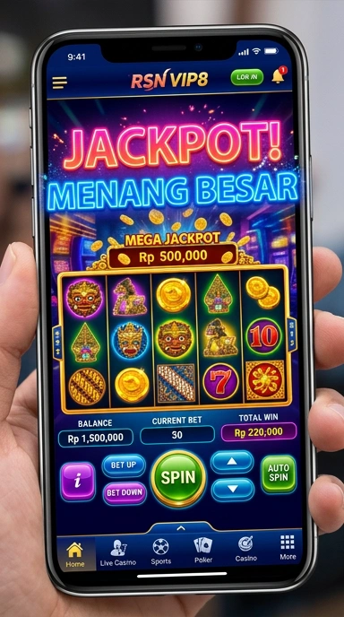 Layar utama rsnvip8 — antarmuka bersih setelah instalasi
